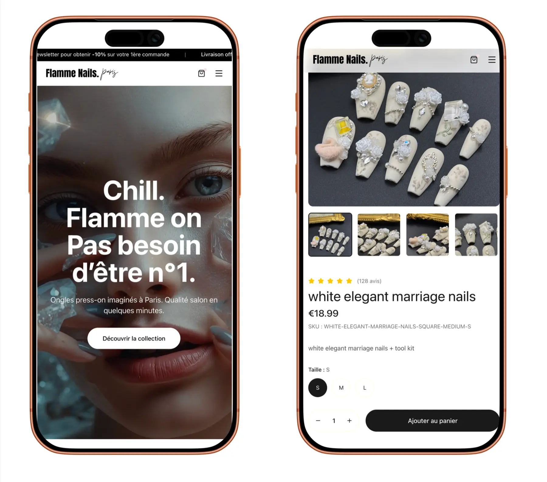 Flamme Nails Paris — Independent e-shop for a Paris press-on nail brand